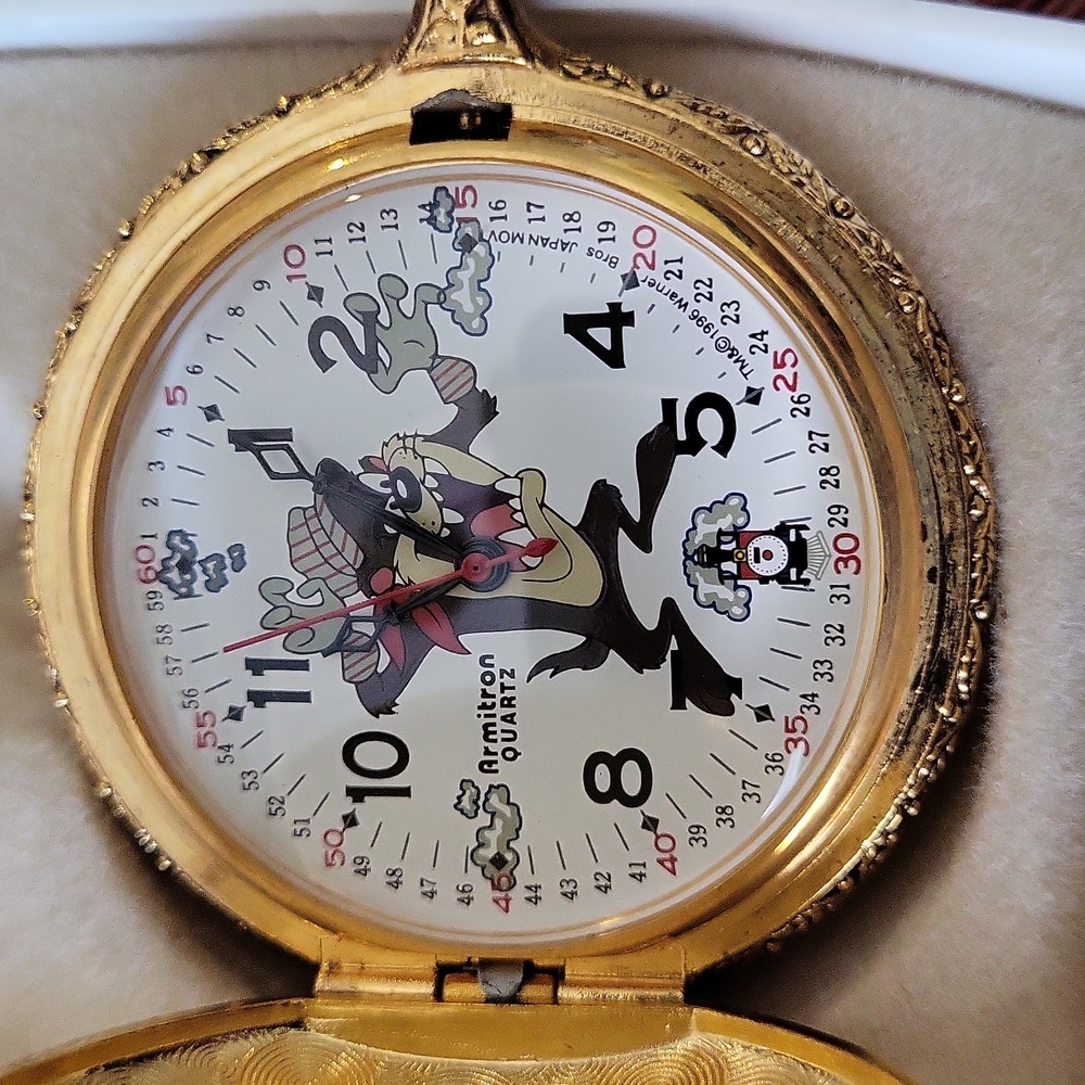 Armitron men's pocket watch, gold and silver